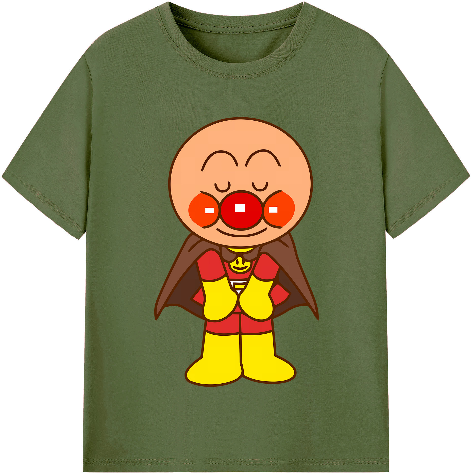 （画像用） アンパンマン Anpanman 綿100％半袖Tシャツ（フロントプリント）